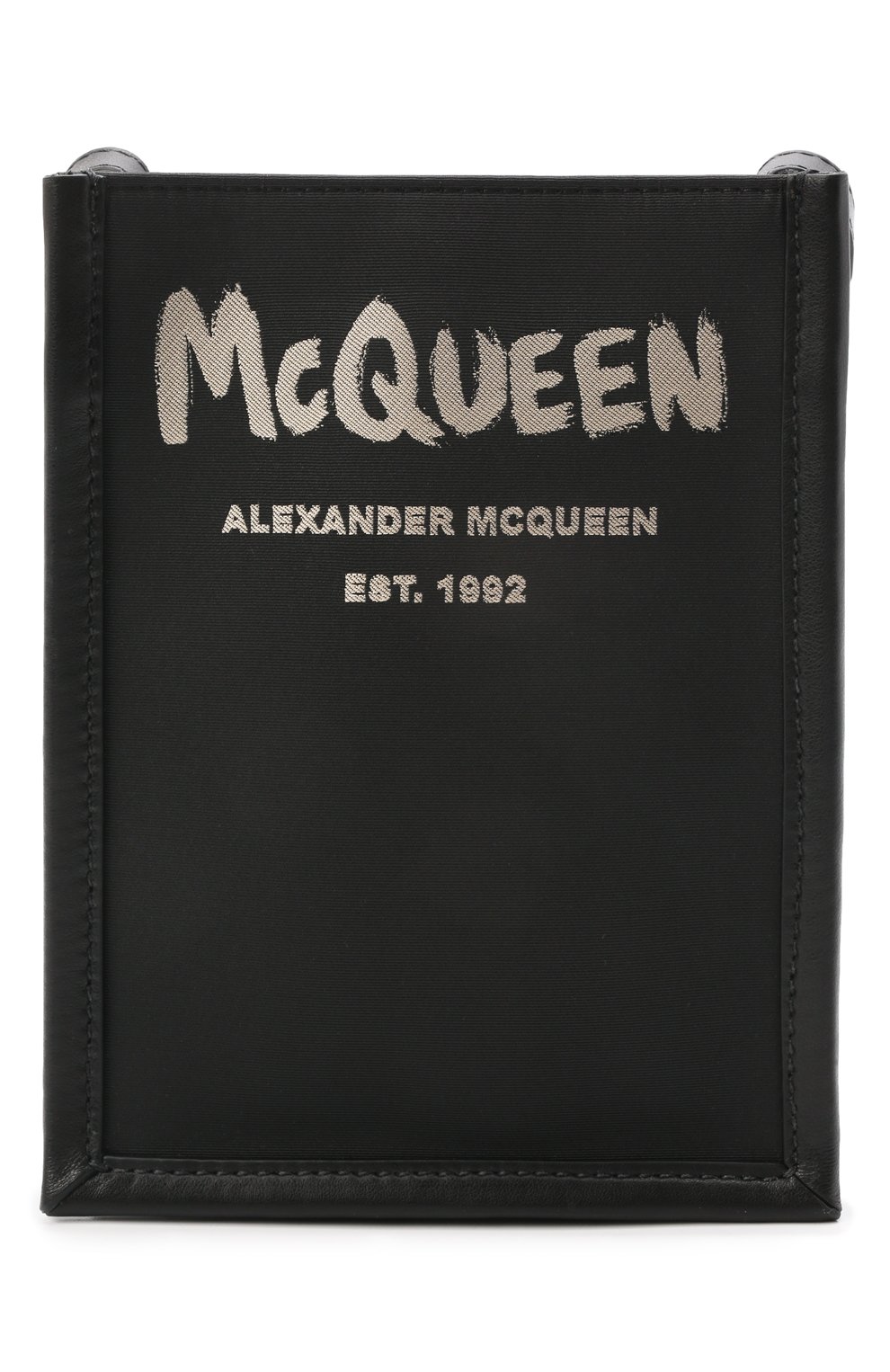 Сумки-мессенджеры Alexander McQueen, Комбинированная сумка Edge Mini Alexander McQueen, Италия, Чёрный, Текстиль: 100%; Отделка-кожа: 100%;, 12453917  - купить