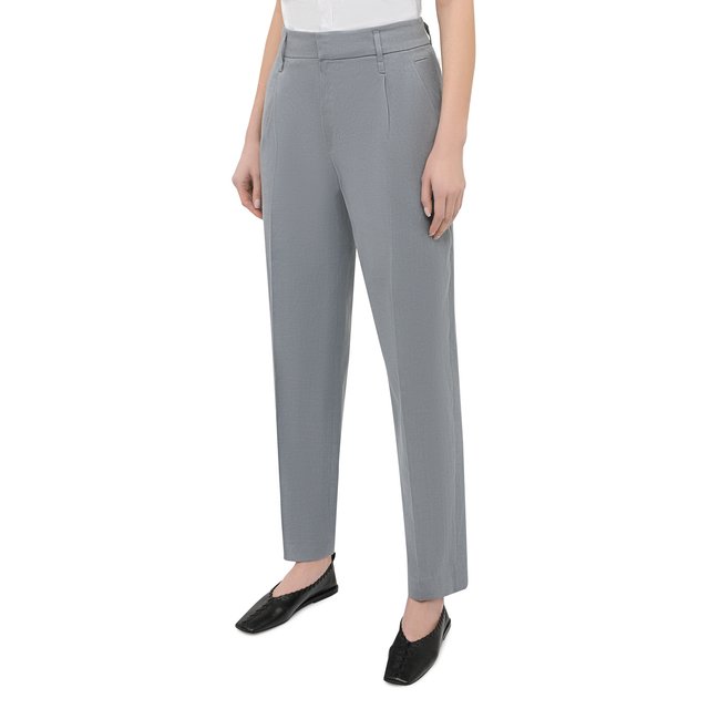 фото Брюки изо льна и хлопка brunello cucinelli