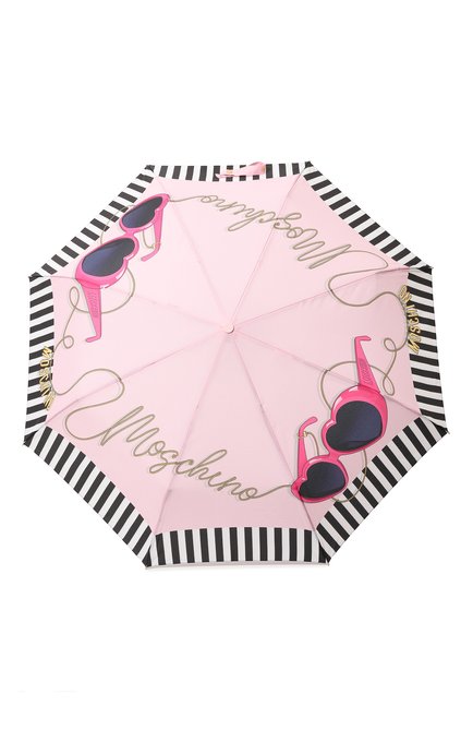 Женский складной зонт MOSCHINO розового цвета, арт. 8944 0PENCL0SE | Фото 1 (Материал: Текстиль, Металл, Синтетический материал; Материал сплава: Проставлено; Нос: Не проставлено)