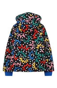 Детская утепленная куртка STELLA MCCARTNEY разноцветного цвета, арт. TT2A10 | Фото 2 (Рукава: Длинные; Кросс-КТ: Утепленный; Материал внешний: Синтетический материал; Материал сплава: Проставлено; Драгоценные камни: Проставлено)