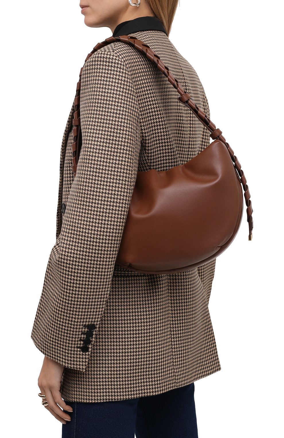 Женская сумка mackintosh small STELLA MCCARTNEY коричневого цвета, арт. 700271/W8872 | Фото 6 (Сумки-технические: Сумки top-handle; Материал: Текстиль, Экокожа; Размер: small)