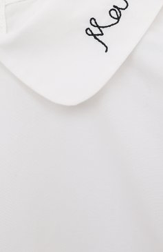 Детское хлопковая блузка MARNI белого цвета, арт. M00912/M00NT | Фото 3 (Рукава: Длинные; Материал сплава: Проставлено; Материал внешний: Хлопок; Драгоценные камни: Проставлено)