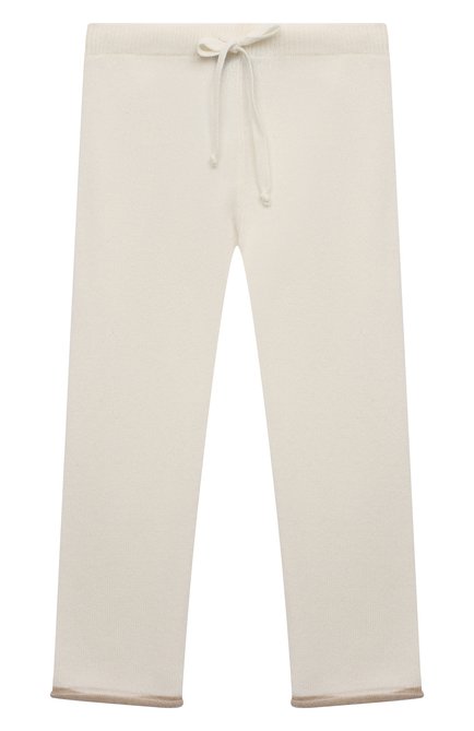 Детские кашемировые брюки GIORGETTI CASHMERE белого цвета, арт. MB1331/T | Фото 1 (Случай: Повседневный; Материал сплава: Проставлено; Нос: Не проставлено)