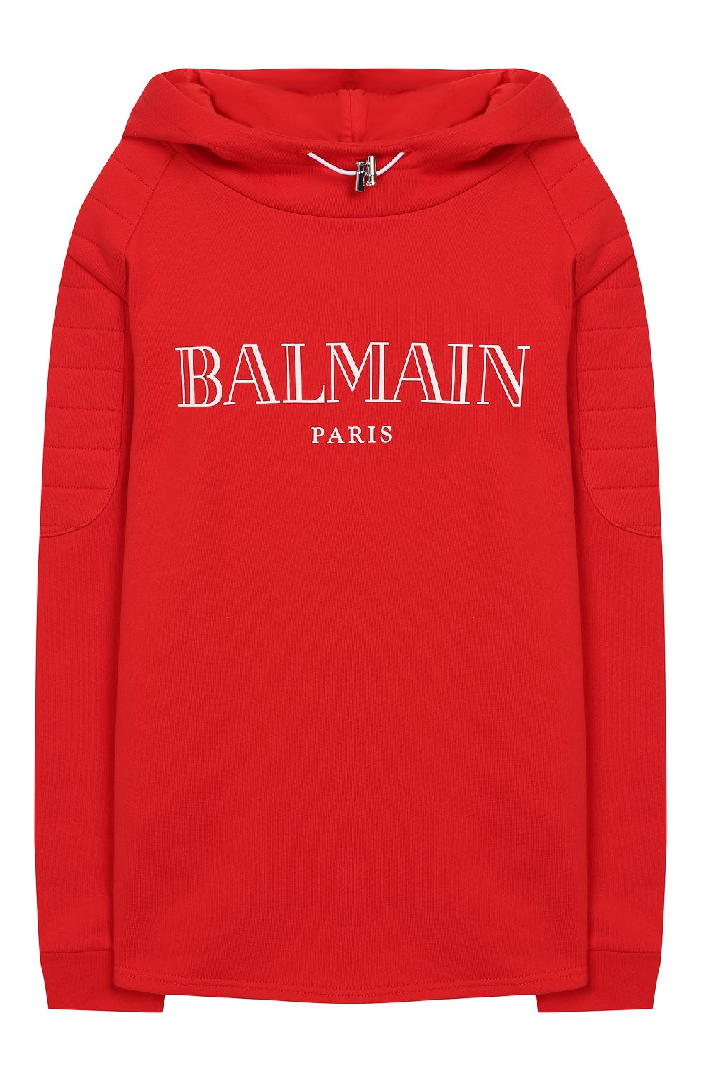 Детский хлопковое худи BALMAIN красного цвета, арт. 6K4570/KX290/12-16 | Фото 1 (Рукава: Длинные; Мальчики Кросс-КТ: Толстовка-одежда, Худи-одежда; Материал внешний: Хлопок; Материал подклада: Хлопок; Статус проверки: Проверена категория)