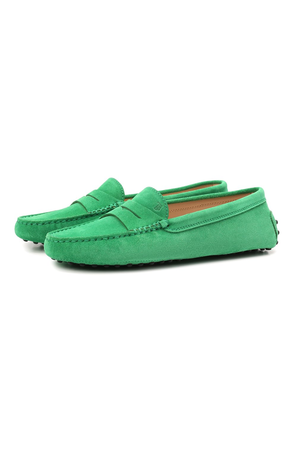 Женские зеленые замшевые мокасины gommini TOD’S купить в интернет ...