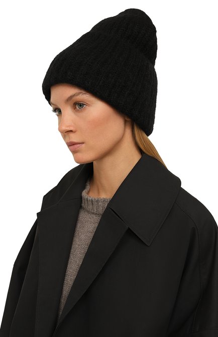 Женская шапка TAK.ORI черного цвета, арт. AC043MW018PF17 | Фото 2 (Материал: Текстиль, Шерсть, Синтетический материал; Статус проверки: Проверено, Проверена категория)