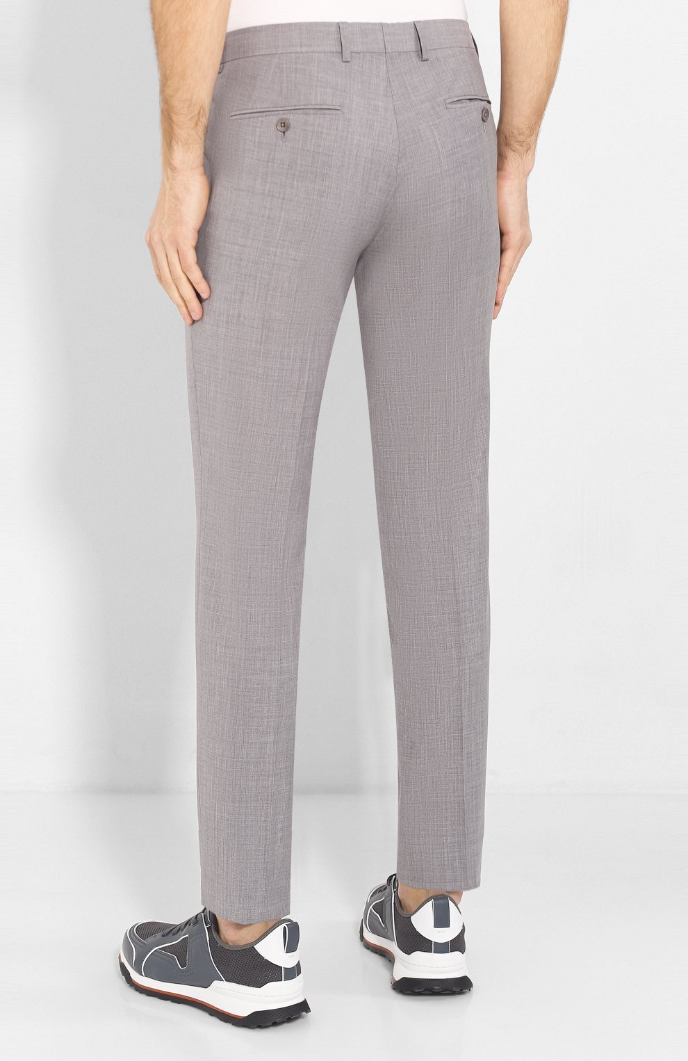 Мужской шерстяной костюм Z ZEGNA светло-серого цвета, арт. 722882/2XPYGX | Фото 5 (Материал внешний: Шерсть; Рукава: Длинные; Костюмы М: Однобортный; Региональные ограничения белый список (Axapta Mercury): RU; Материал подклада: Синтетический материал; Стили: Кэжуэл)