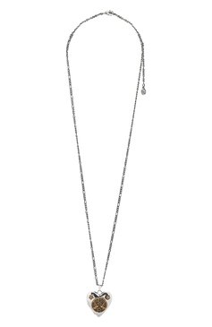 Женская кулон на цепочке ALEXANDER MCQUEEN серебряного цвета, арт. 640268/J160Z | Фото 1 (Материал: Металл)