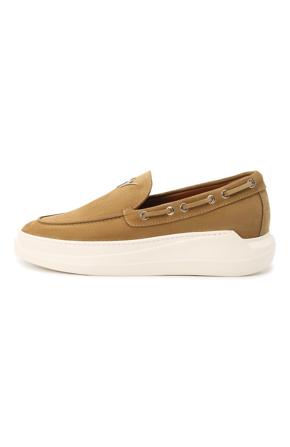 Мужские замшевые слипоны conley string GIUSEPPE ZANOTTI DESIGN бежевого цвета, арт. EU20007/003 | Фото 4 (Материал внутренний: Натуральная кожа; Материал внешний: Замша; Стили: Кэжуэл)