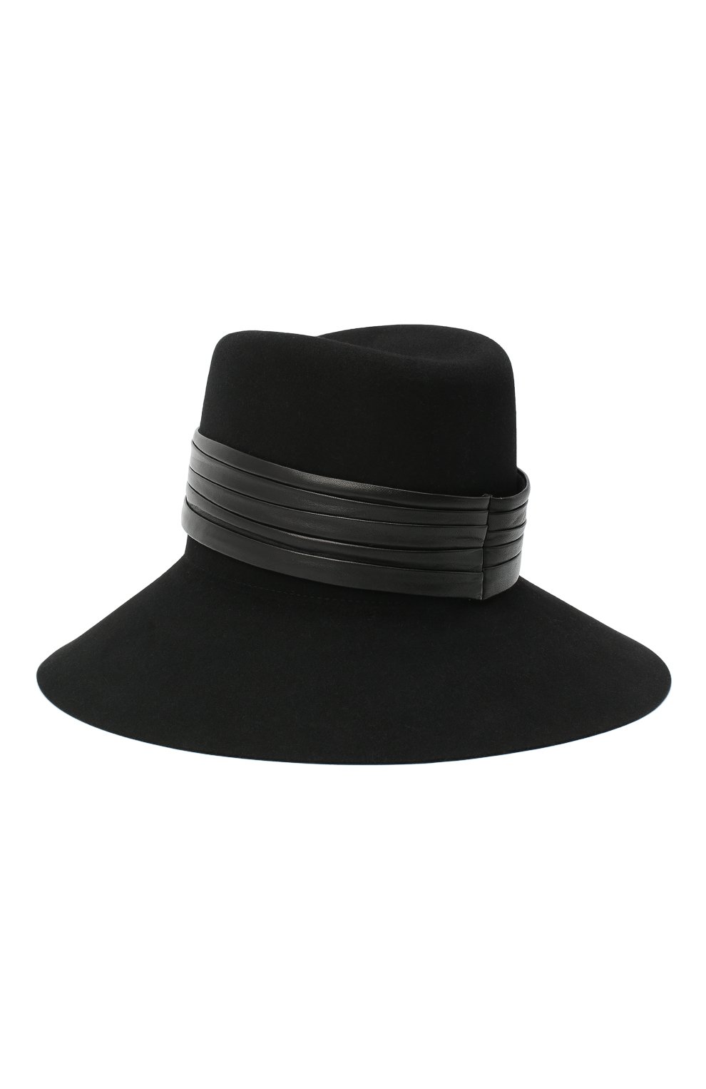 Шляпа хомбург 1338114 DIAMOND WOOLFELT (черный)