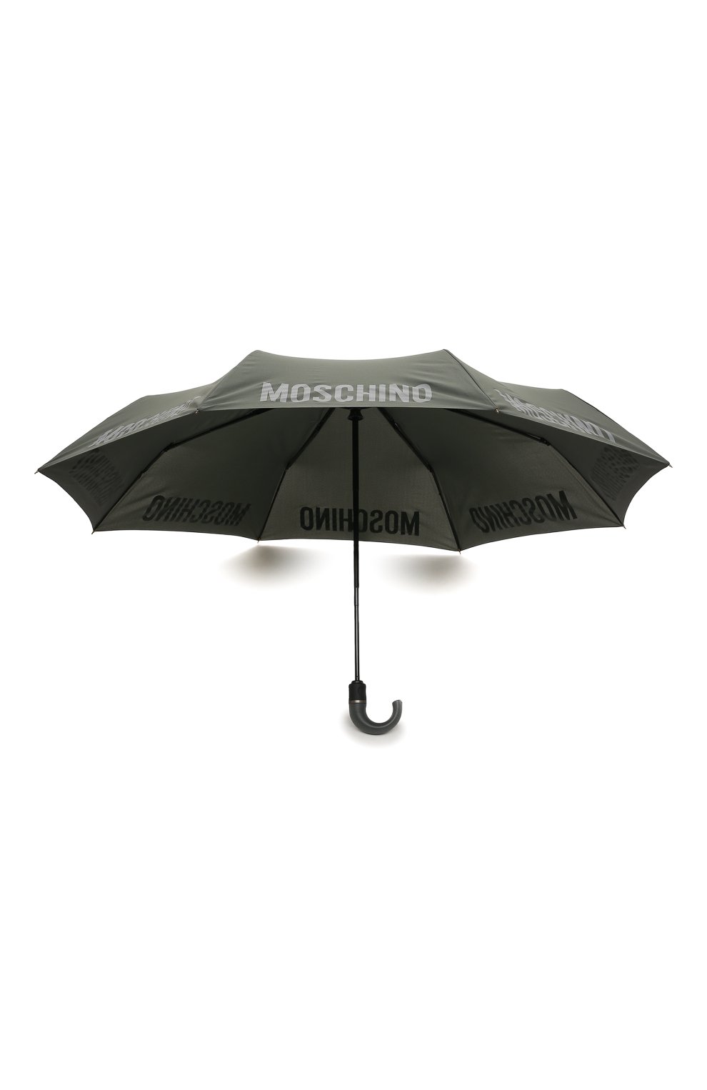 Мужской складной зонт MOSCHINO серого цвета, арт. 8064-T0PLESS | Фото 3 (Материал: Текстиль, Синтетический материал, Металл; Материал сплава: Проставлено; Нос: Не проставлено)