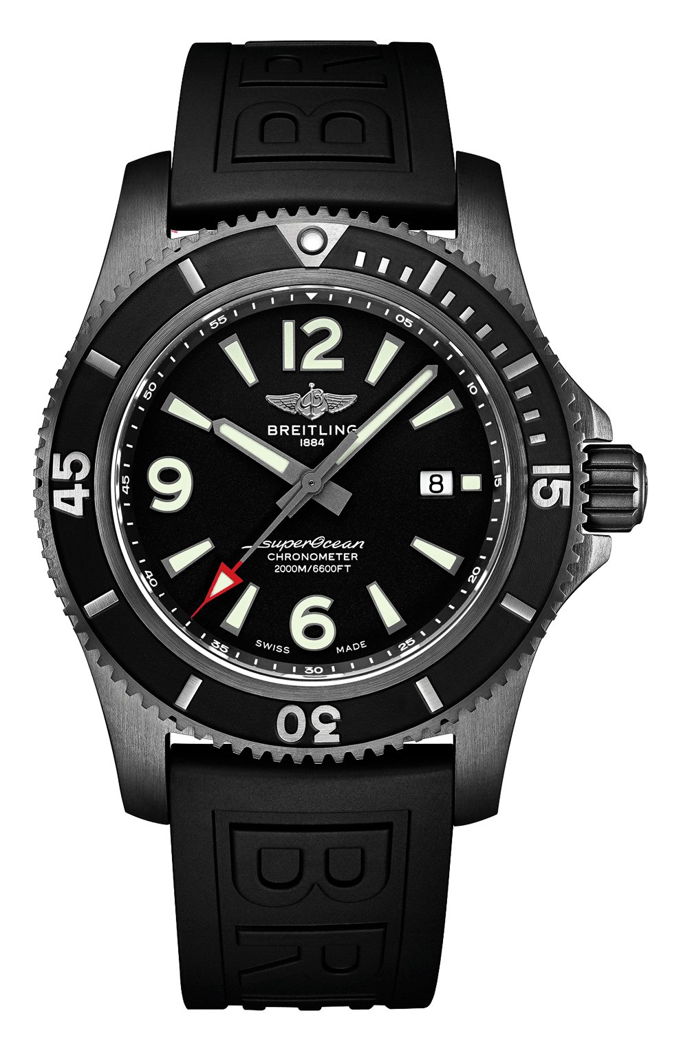 Мужские часы superocean automatic 46 blacksteel BREITLING бесцветного цвета, арт. M17368B71B1S1 | Фото 1 (Механизм: Автомат; Материал корпуса: Сталь; Цвет циферблата: Чёрный)