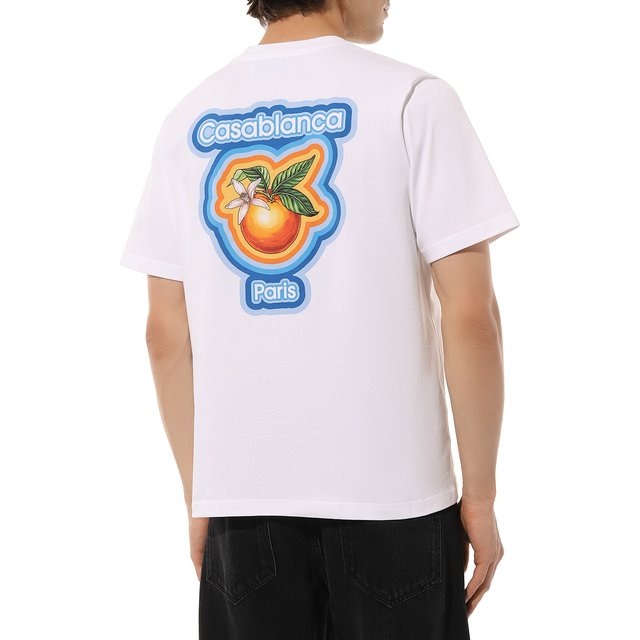 Хлопковая футболка Casablanca MS23-JTS-001-24 Фото 4