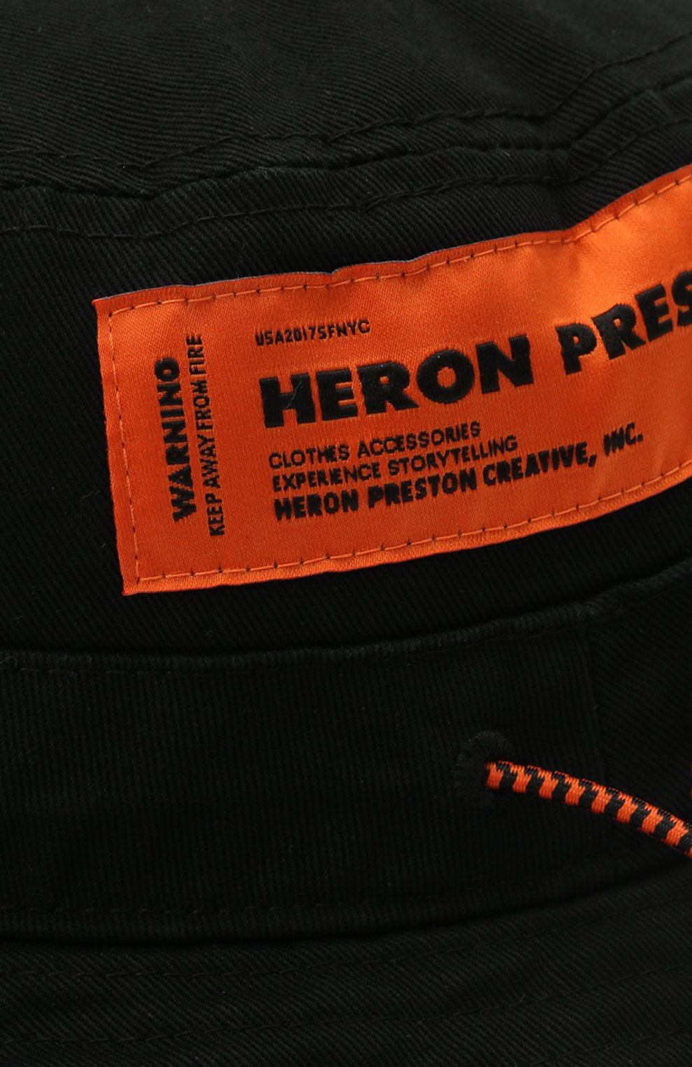 Мужская хлопковая панама HERON PRESTON черного цвета, арт. HMLB005R21FAB0011000 | Фото 3 (Материал: Текстиль, Хлопок)