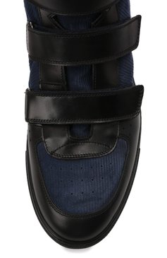 Детские высокие кожаные кеды RONDINELLA синего цвета, арт. 11325M/662/40-42 | Фото 4 (Материал утеплителя: Натуральный мех; Мальчики Кросс-КТ: Обувь-высокие; Региональные ограничения белый список (Axapta Mercury): RU; Кросс-КТ: велькро; Мальчики-школьная форма: Спортивная обувь)