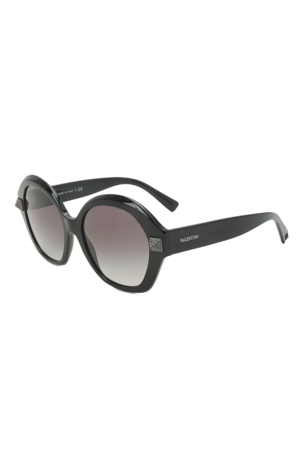 Женские солнцезащитные очки VALENTINO черного цвета, арт. 4086-50018G | Фото 1 (Региональные ограничения белый список (Axapta Mercury): RU; Тип очков: С/з; Очки форма: Круглые)