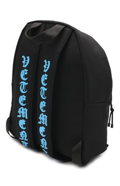 Женский текстильный рюкзак VETEMENTS черного цвета, арт. UE52BA760N 1302/W | Фото 4 (Ремень/цепочка: На ремешке; Материал: Текстиль; Размер: large)