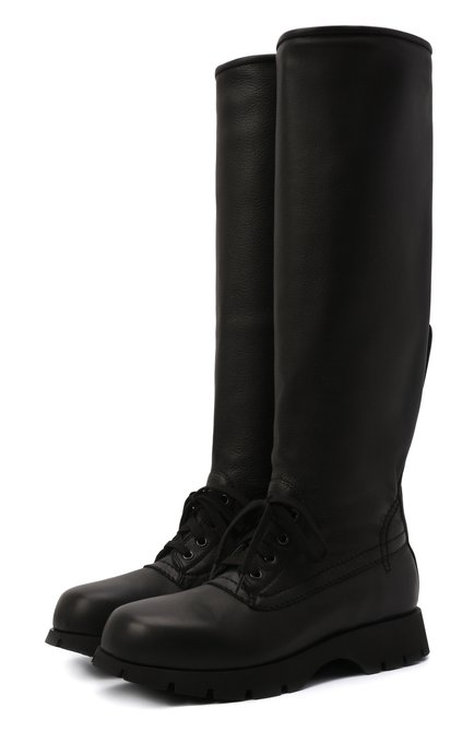 Женские кожаные сапоги JIL SANDER черного цвета по цене 127500 руб., арт. JS37265A-14172 | Фото 1