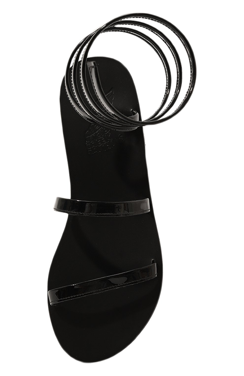 Женские кожаные сандалии patent ANCIENT GREEK SANDALS черного цвета, арт. 0FIS/PATENT | Фото 6 (Материал внутренний: Натуральная кожа; Материал сплава: Проставлено; Драгоценные камни: Проставлено)