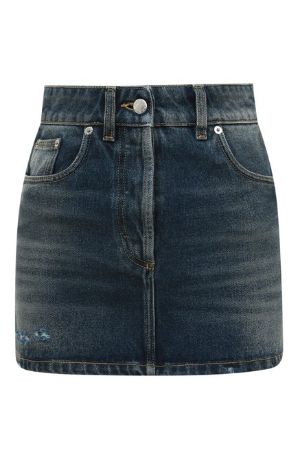 Женская джинсовая юбка PRADA голубого цвета по цене 80000 руб., арт. GFD156-1ZAC-F0008-212 | Фото 1