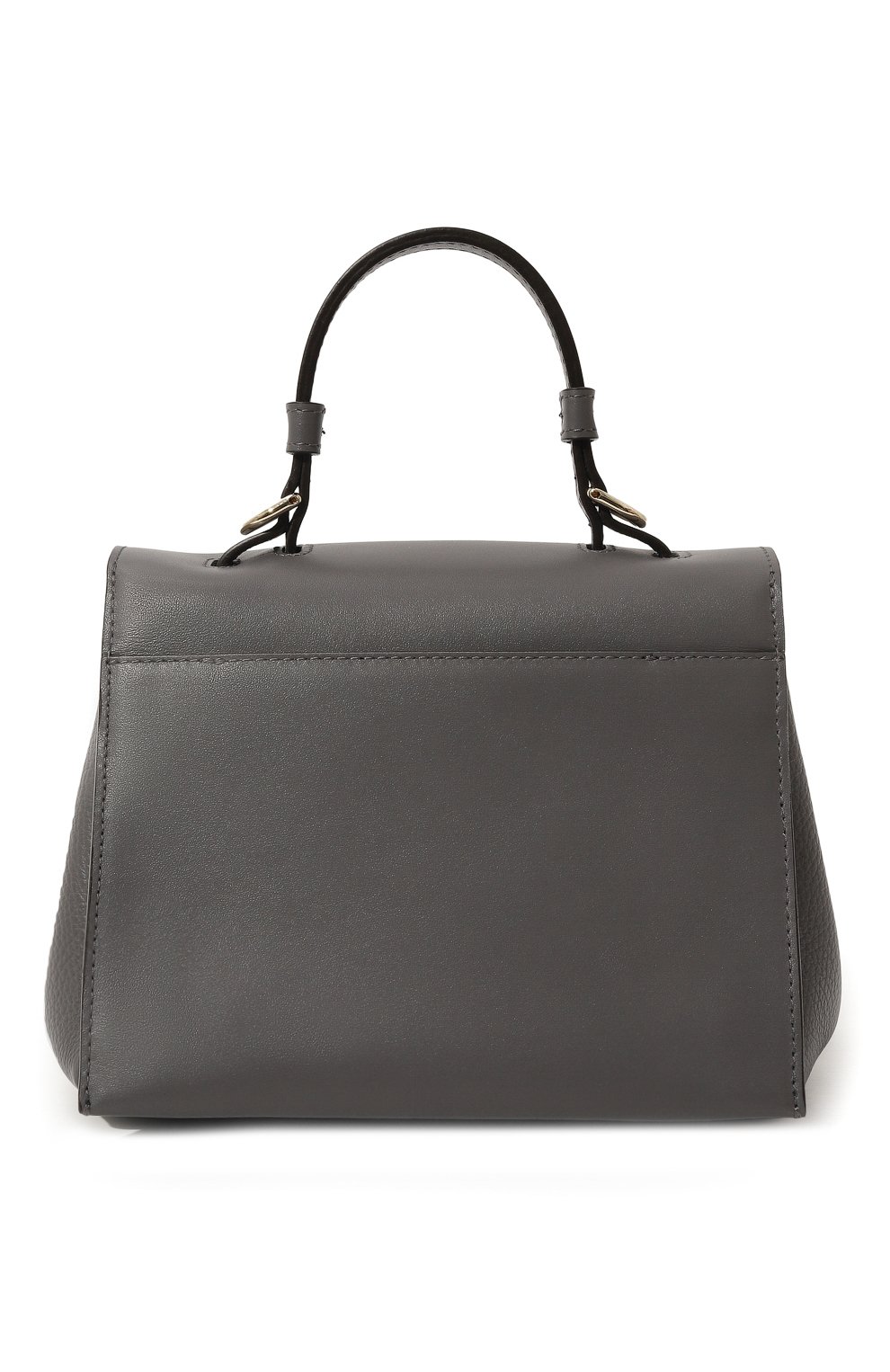 Женская сумка furla emma mini FURLA серого цвета, арт. WB00610/BX0053 | Фото 6 (Сумки-технические: Сумки top-handle; Материал: Натуральная кожа; Размер: mini; Ремень/цепочка: На ремешке)