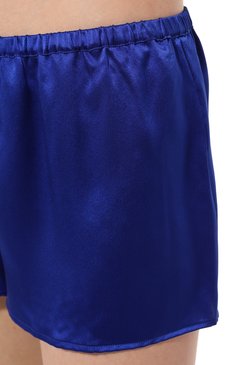Женские шелковые шорты LA PERLA синего цвета, арт. N020290 | Фото 5 (Женское Кросс-КТ: Шорты; Материал внешний: Шелк; Материал сплава: Проставлено; Нос: Не проставлено)