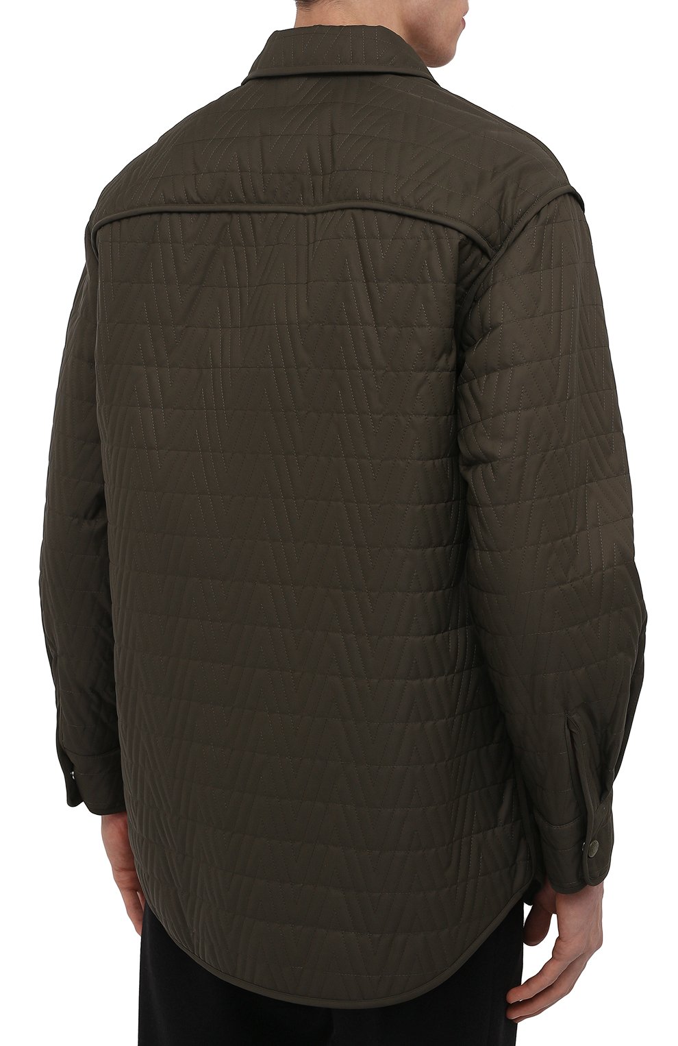 Мужская утепленная куртка VALENTINO хаки цвета, арт. XV3CLH367TV | Фото 4 (Кросс-КТ: Куртка; Рукава: Длинные; Длина (верхняя одежда): До середины бедра; Материал внешний: Синтетический материал; Мужское Кросс-КТ: утепленные куртки; Материал сплава: Проставлено; Нос: Не проставлен о; Стили: Милитари; Материал подклада: Синтетический материал; Драгоценные камни: Проставлено)