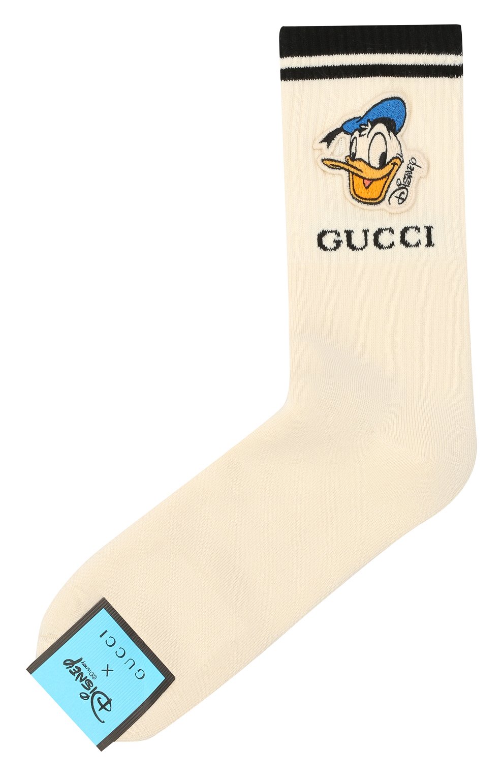 Мужские хлопковые носки disney x gucci GUCCI белого цвета, арт. 650142/4G293 | Фото 1 (Кросс-КТ: бельё; Региональные ограничения белый список (Axapta Mercury): RU; Материал внешний: Хлопок; Тематический товар: Disney)