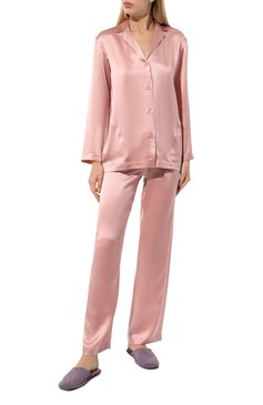 Женская шелковая пижама LA PERLA розового цвета, арт. 0020288 | Фото 2 (Материал внешний: Шелк; Материал сплава: Проставлено; Нос: Не проставлено)