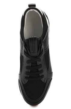 Мужские комбинированные кроссовки siracusa ERMENEGILDO ZEGNA черного цвета, арт. A4402X-LHNAF | Фото 5 (Материал внешний: Текстиль; Материал внутренний: Натуральная кожа, Текстиль; Материал сплава: Проставлено; Материал утеплителя: Без утеплителя; Подошва: Массивная; Драгоценные камни: Проставлено; Стили: Спорт)