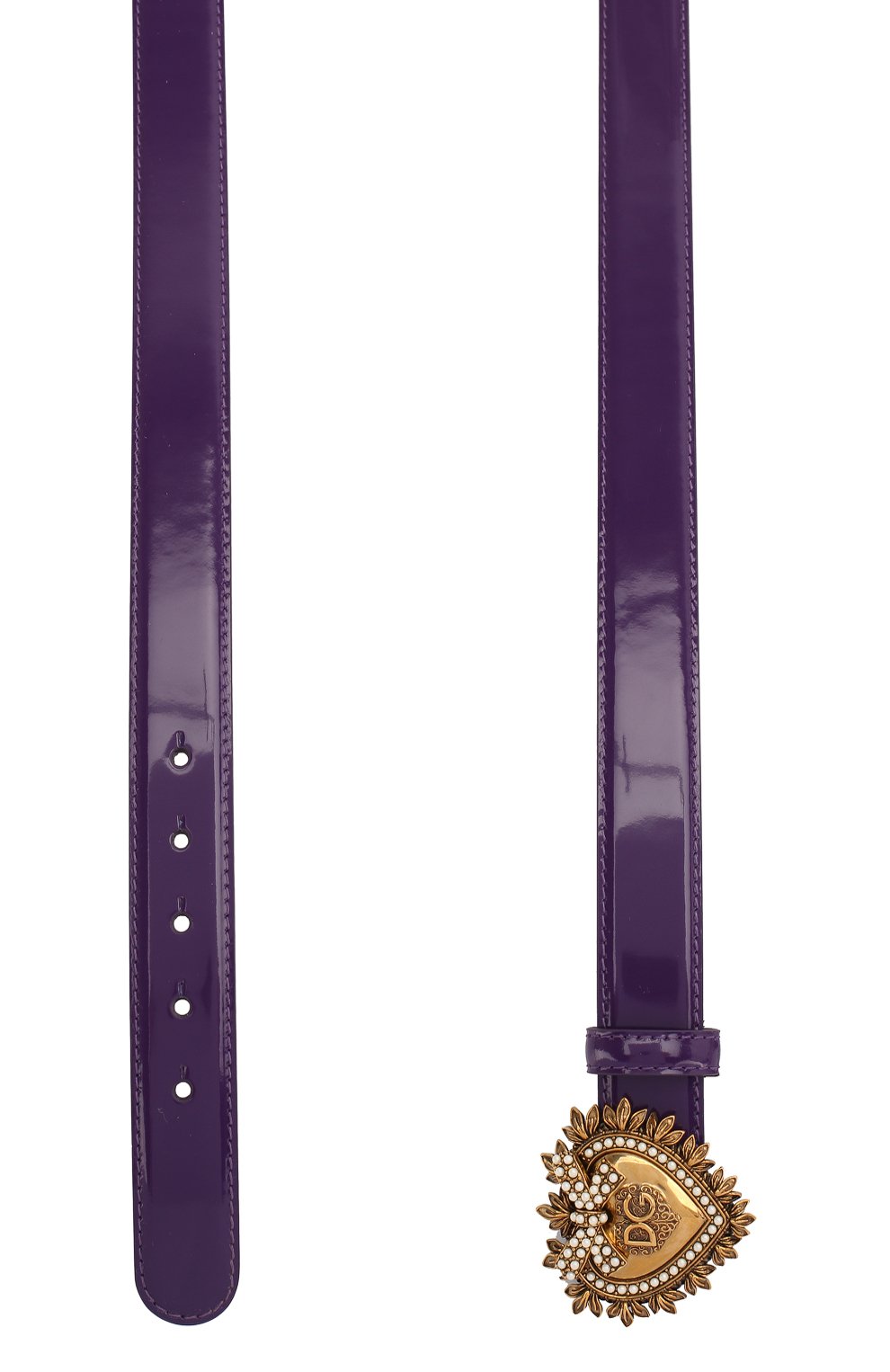 Женский кожаный ремень DOLCE & GABBANA фиолетового цвета, арт. BE1352/A1037 | Фото 2 (Материал: Натуральная кожа)