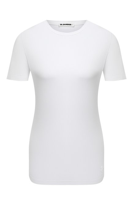 Женская хлопковая футболка JIL SANDER белого цвета по цене 22950 руб., арт. JPPS705502-WS257108 | Фото 1