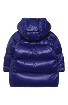 Детского пуховое пальто EMPORIO ARMANI синего цвета, арт. 6KEL08/1NWPZ | Фото 2 (Кросс-КТ НВ: Верхняя одежда-одежда, Куртки; Материал внешний: Синтетический материал; Материал сплава: Проставлено; Нос: Не проставлено; Материал утеплителя: Пух и перо; Материал подклада: Хлопок; Ростовка одежда: 9 мес | 74 см, 12 мес | 80 см, 24 мес | 92 см, 36 мес | 98 см)