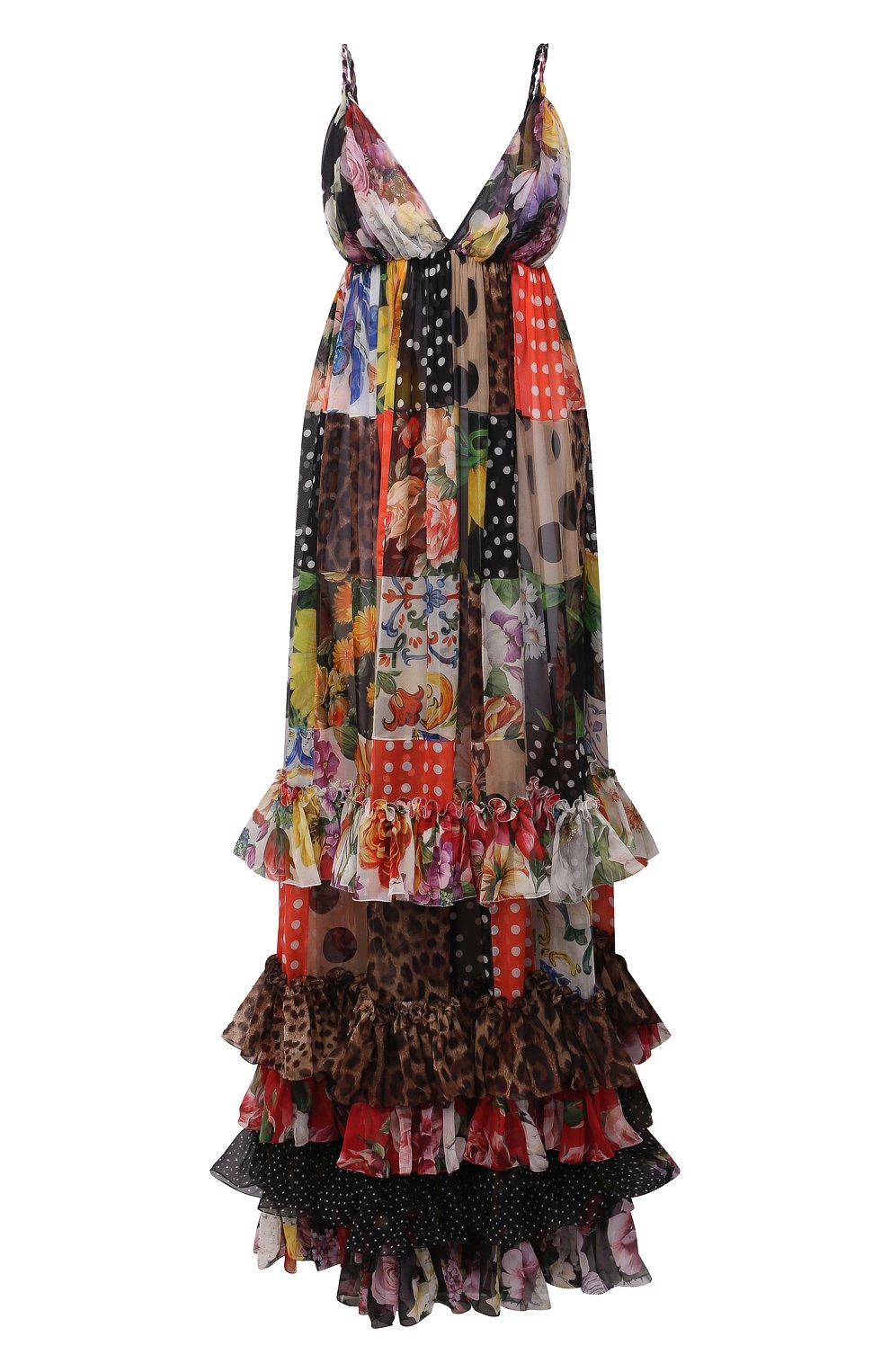 Шелковое платье Dolce & Gabbana Разноцветный F6K7TT/GDX59 5561690