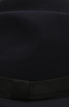 Мужская фетровая шляпа LORO PIANA темно-синего цвета, арт. FAI8967 | Фото 3 (Материал: Текстиль, Шерсть)