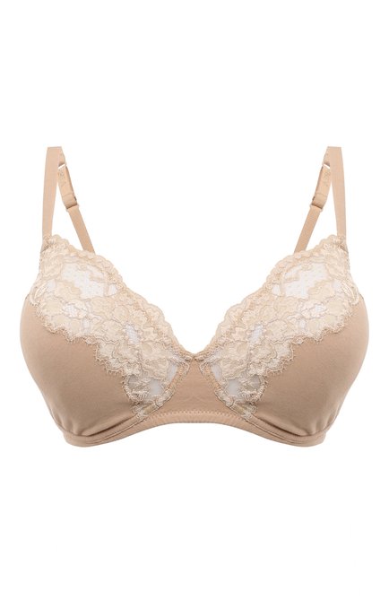 Blue silk Push-up Bra with frastaglio - La Perla - Global