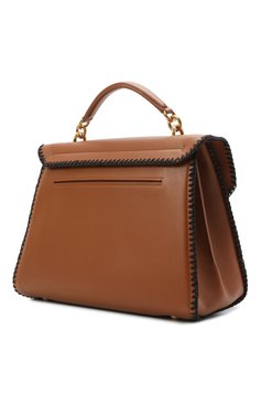 Женская сумка margot SALVATORE FERRAGAMO коричневого цвета, арт. Z-0741258 | Фото 3 (Сумки-технические: Сумки через плечо, Сумки top-handle; Размер: medium; Материал: Натуральная кожа; Региональные ограничения белый список (Axapta Mercury): RU)