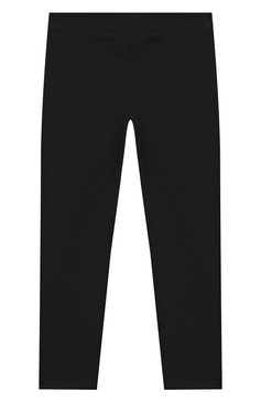 Детские брюки из вискозы MONCLER черного цвета, арт. E2-954-87610-00-829F4/4-6A | Фото 2 (Девочки Кросс-КТ: Брюки-одежда; Материал внешний: Вискоза; Статус проверки: Проверено, Проверена категория)