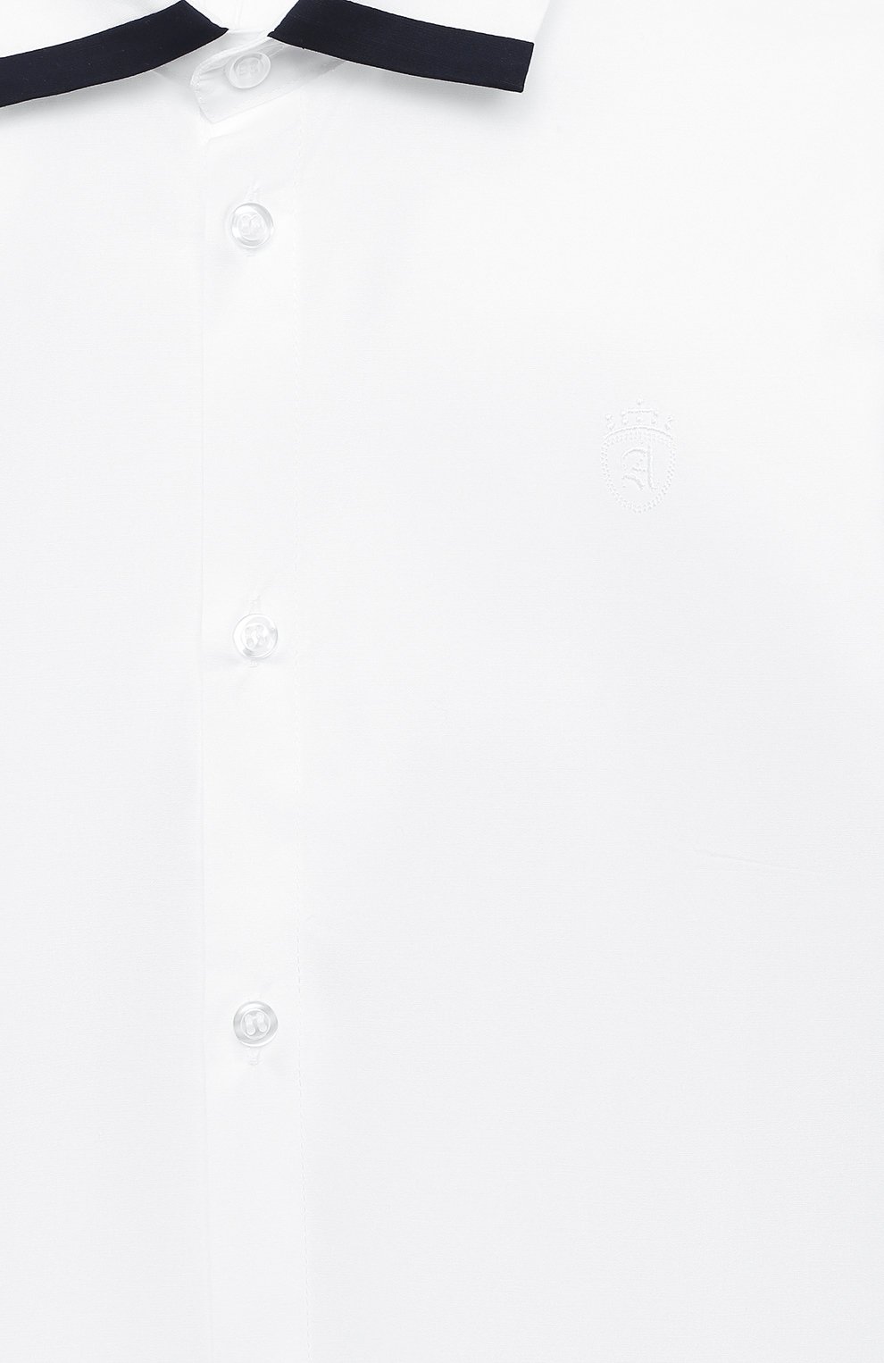 Детская хлопковая рубашка ALETTA белого цвета, арт. AM000607ML/4A-8A | Фото 3 (Рукава: Длинные; Региональные ограничения белый список (Axapta Mercury): RU; Материал внешний: Хлопок; Стили: Классический; М�альчики-школьная форма: Рубашки; Ростовка одежда: 6 лет | 116 см, 7 лет | 122 см, 8 лет | 128 см)