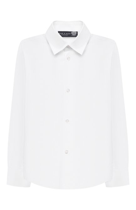 Детская хлопковая рубашка DAL LAGO белого цвета по цене 8995 руб., арт. N402/9133/4-6 | Фото 1