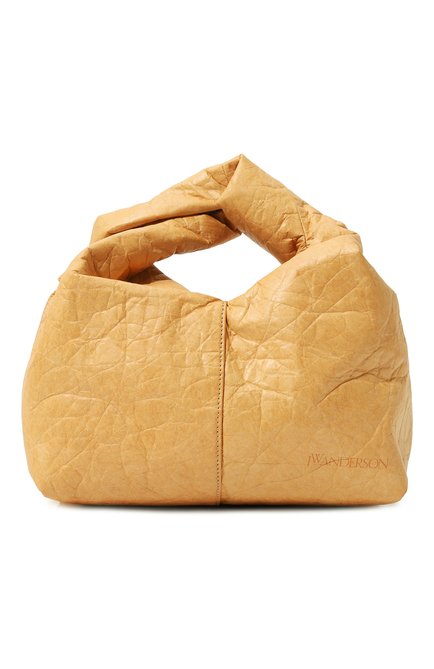 Женская сумка twister JW ANDERSON бежевого цвета, арт. HB0541 FA0289 | Фото 1 (Материал спл�ава: Проставлено; Драгоценные камни: Проставлено; Материал: Текстиль; Размер: medium)