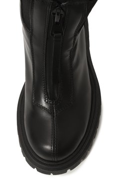 Детские кожаные ботинки RONDINELLA черно го цвета, арт. 11946M/37-39 | Фото 4 (Материал утеплителя: Натуральный мех, Шерсть; Материал сплава: Проставлено; Нос: Не проставлено)