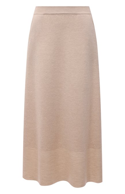 Женская юбка из кашемира и шелка LORO PIANA светло-бежевого цвета по цене 212000 руб., арт. FAL7019 | Фото 1