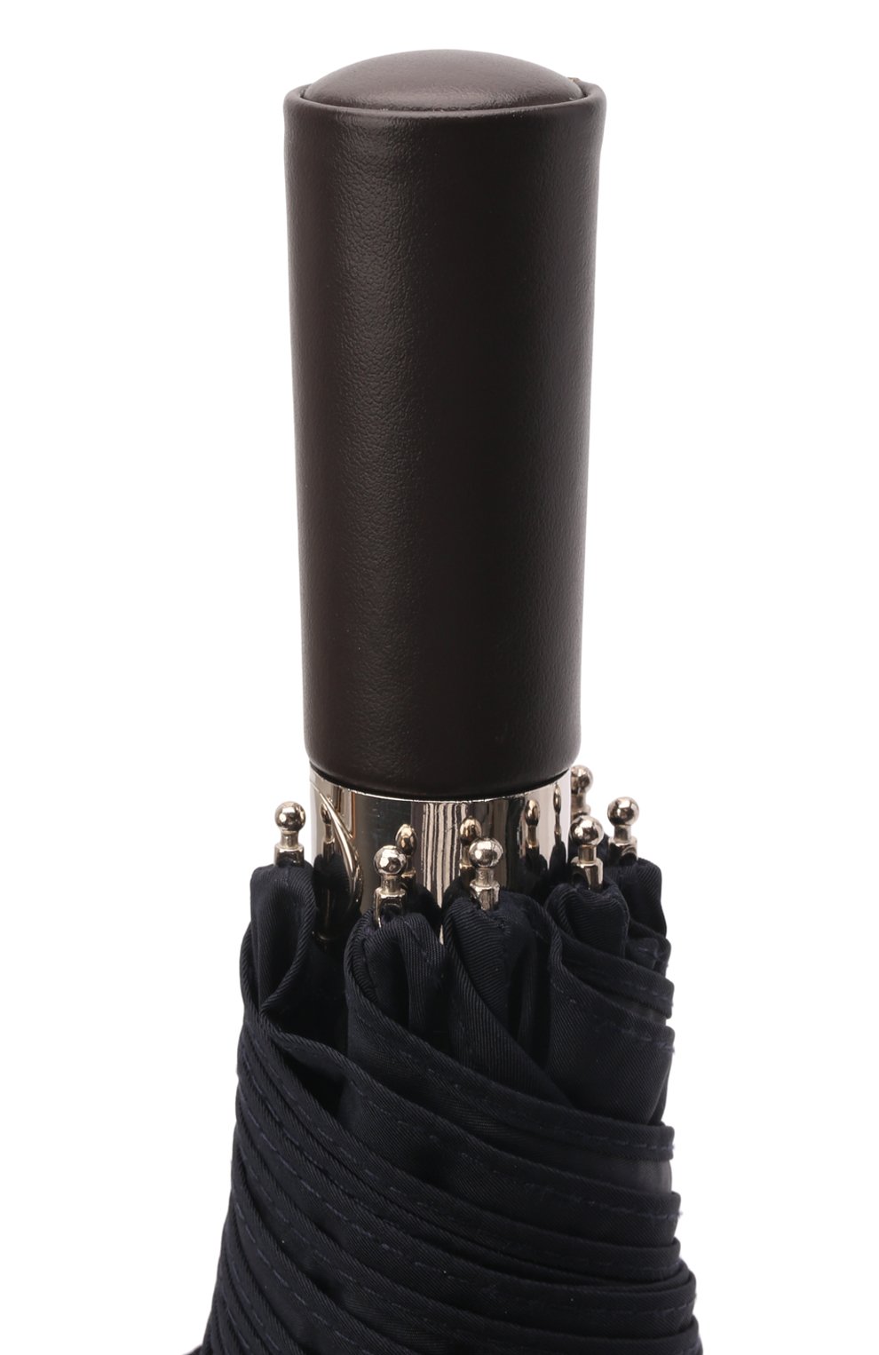 Женский складной зонт LORO PIANA темно-синего цвета, арт. FAM1316 | Фото 5 (Материал: Текстиль, Металл; Материал сплава: Проставлено; Нос: Не проставлено)