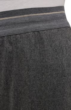 Женские шерстяные брюки LORENA ANTONIAZZI серого цвета, арт. A2139PA80A/3273 | Фото 5 (Материал внешний: Шерсть; Длина (брюки, джинсы): Стандартные; Женское Кросс-КТ: Брюки-одежда; Стили: Спорт-шик; Силуэт Ж (брюки и джинсы): Узкие)