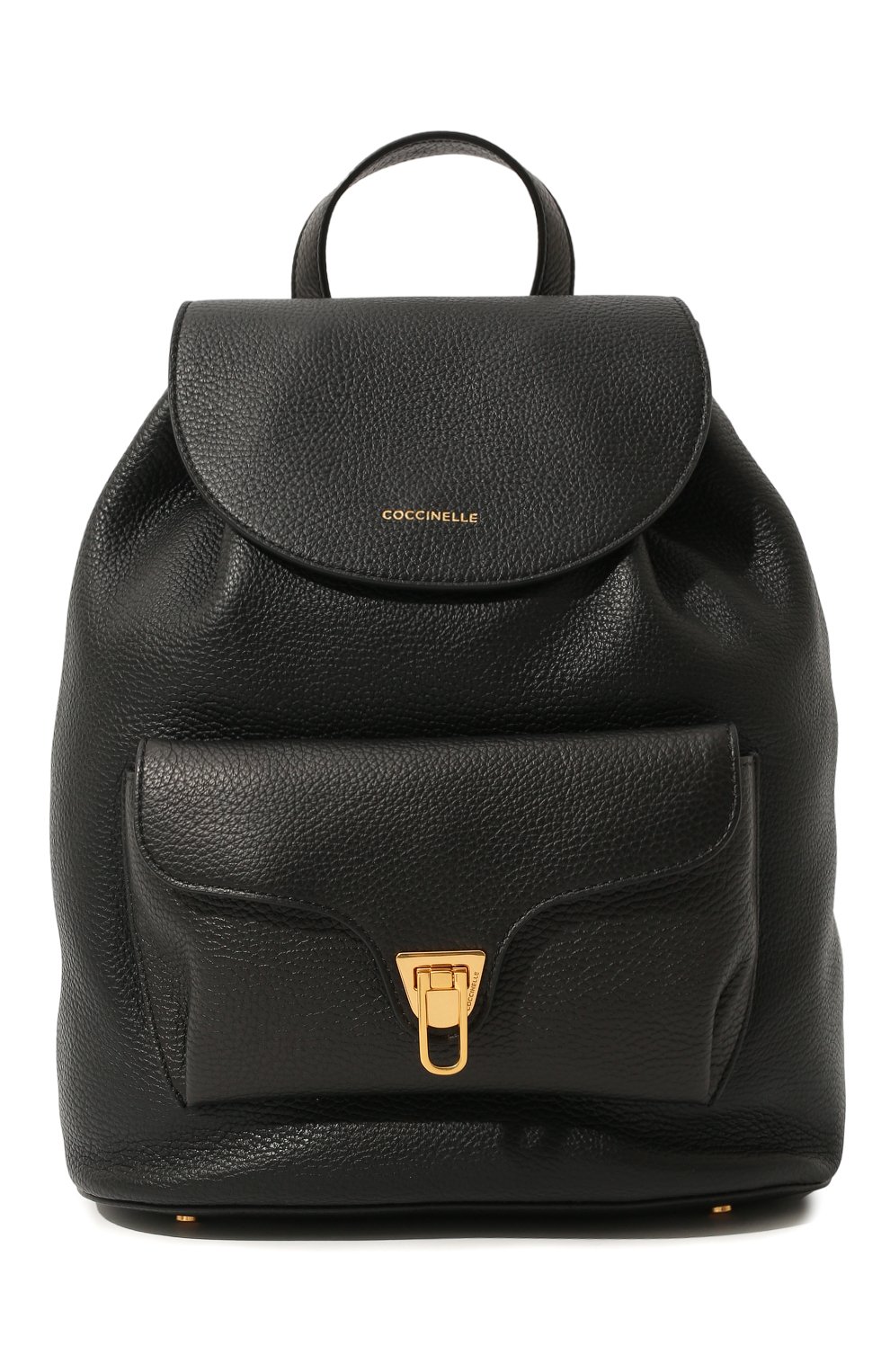 Женский рюкзак beat COCCINELLE черного цвета, арт. E1 MF6 14 01 01 | Фото 1 (Размер: medium; Материал: Натуральная кожа; Стили: Кэжуэл)