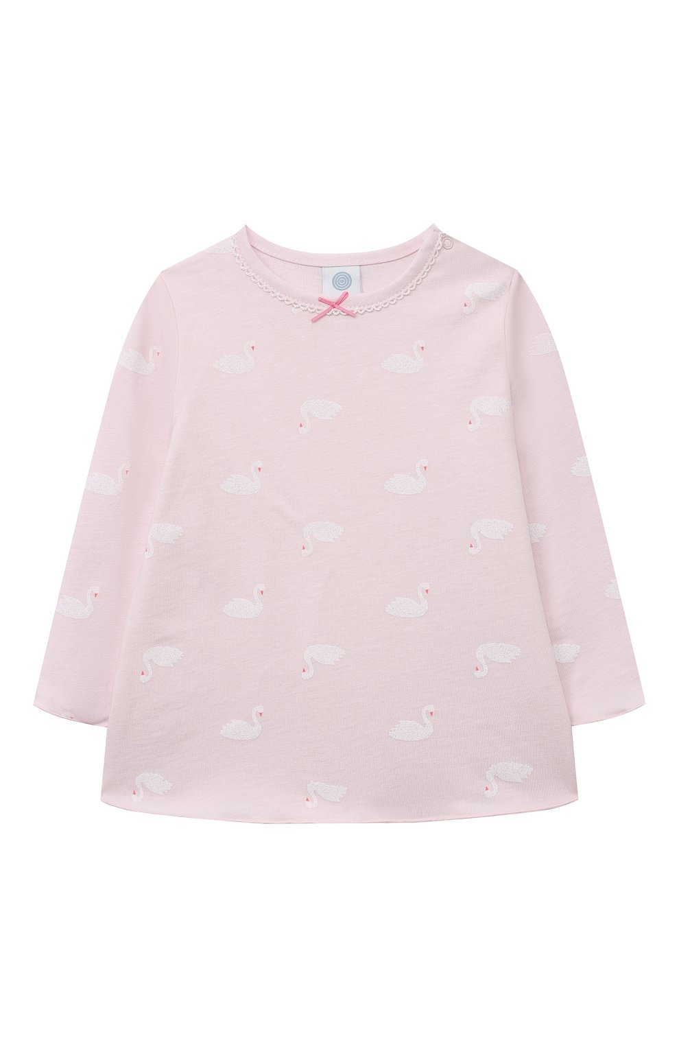 Детский хлопковая пижама SANETTA розового цвета, арт. 221891 | Фото 2 (Материал сплава: Проставлено; Нос: Не проставлено; Материал внешний: Хлопок)