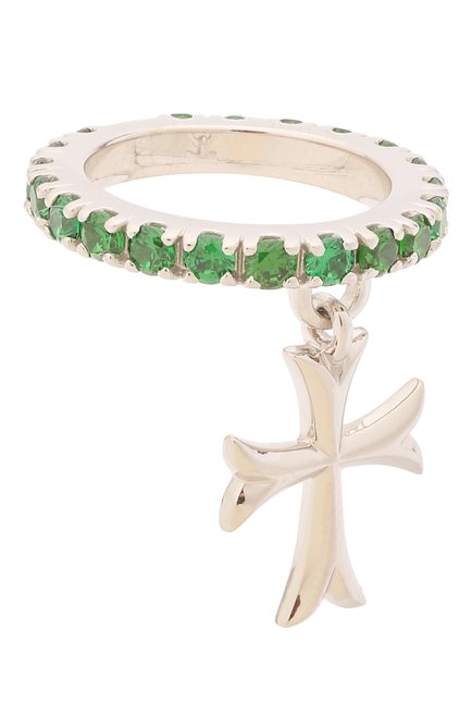 Женское кольцо LEVASHOVAELAGINA зеленого цвета, арт. bo/r | Фото 1 (Материал: Металл)