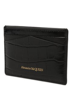 Женский кожаный футляр для кредитных карт ALEXANDER MCQUEEN черного цвета, арт. 632038/1JMFG | Фото 2 (Материал: Натуральная кожа; Материал сплава: Проставлено; Нос: Не проставлено)