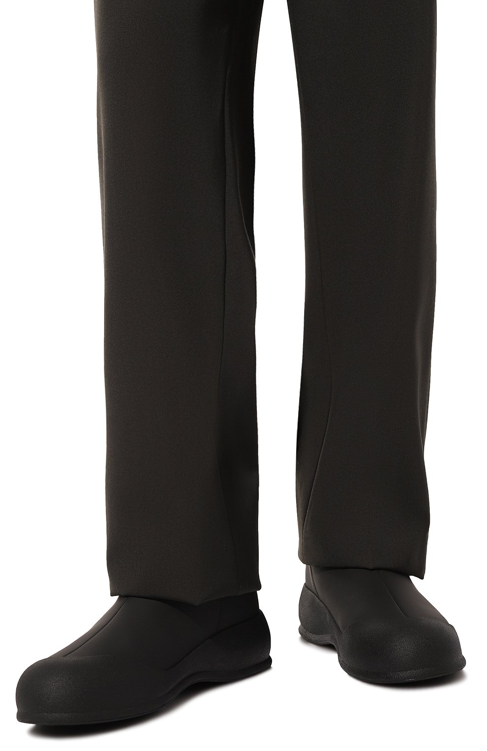 Мужские кожаные сапоги BALLY черного цвета, арт. MSB04M/VT019 | Фото 3 (Каблук высота: Высокий; Материал утеплителя: Натуральный мех; Мужское Кросс-КТ: зимние сапоги, Сапоги-обувь; Материал сплава: Проставлено; Подошва: Плоская; Драгоценные камни: Проставлено)